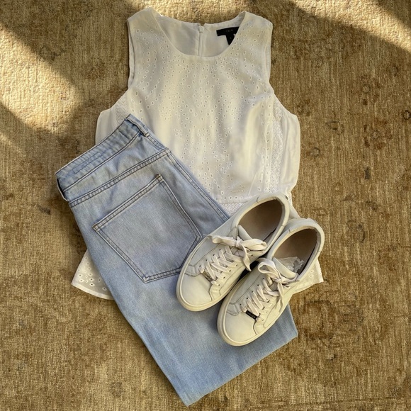 J Crew Cotton Sleeveless Top, White, Size 0. NWOT - Picture 10 of 10